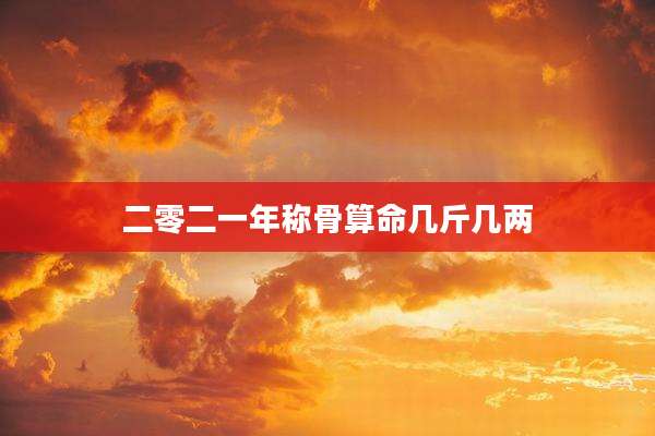 二零二一年称骨算命几斤几两