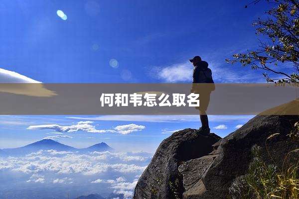 何和韦怎么取名