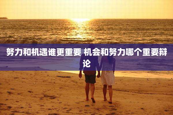 努力和机遇谁更重要 机会和努力哪个重要辩论