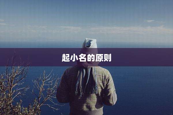 起小名的原则
