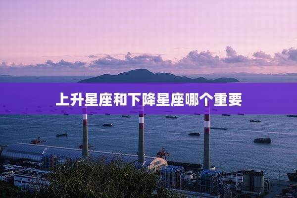 上升星座和下降星座哪个重要