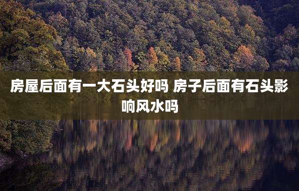 房屋后面有一大石头好吗 房子后面有石头影响风水吗