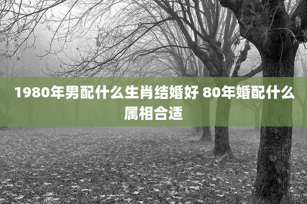 1980年男配什么生肖结婚好 80年婚配什么属相合适
