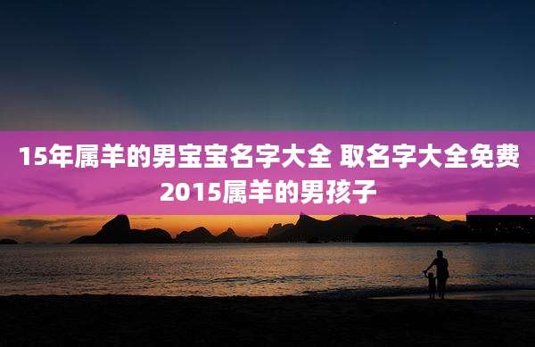 15年属羊的男宝宝名字大全 取名字大全免费2015属羊的男孩子