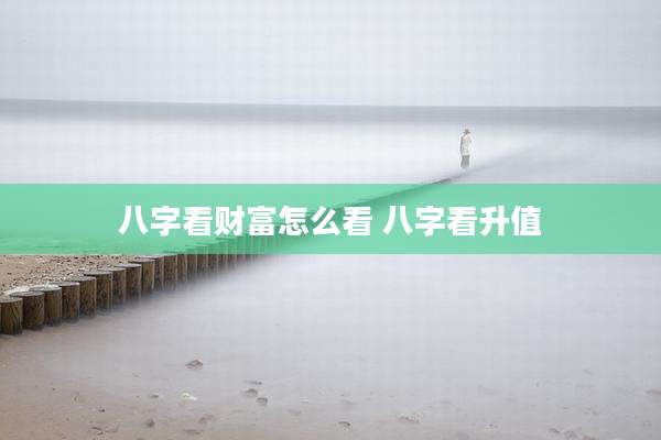 八字看财富怎么看 八字看升值