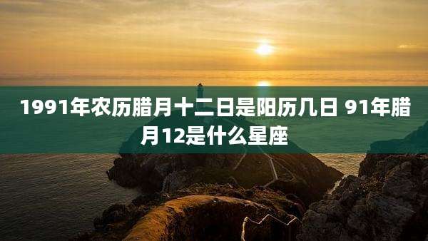 1991年农历腊月十二日是阳历几日 91年腊月12是什么星座