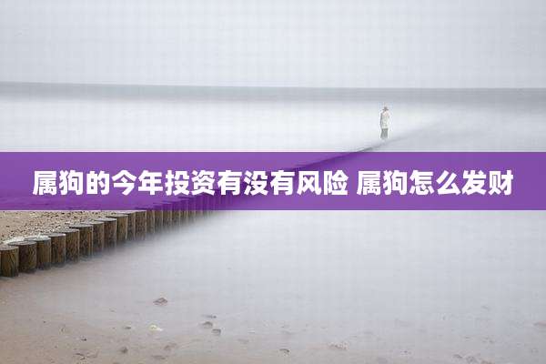 属狗的今年投资有没有风险 属狗怎么发财