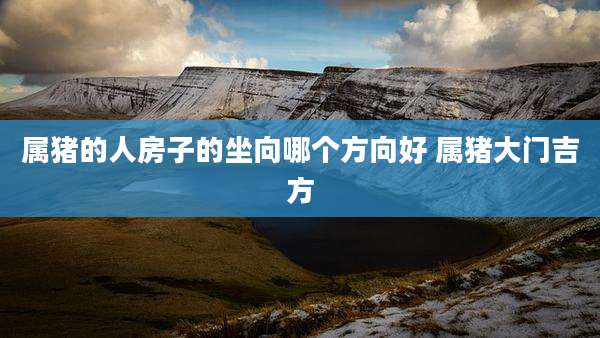 属猪的人房子的坐向哪个方向好 属猪大门吉方
