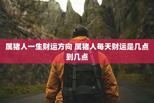 属猪人一生财运方向 属猪人每天财运是几点到几点