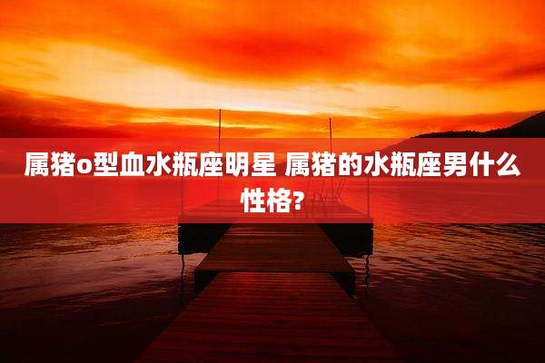 属猪o型血水瓶座明星 属猪的水瓶座男什么性格?