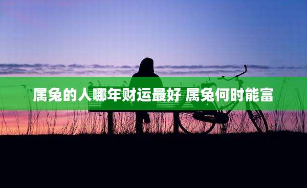 属兔的人哪年财运最好 属兔何时能富