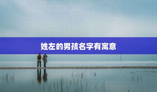姓左的男孩名字有寓意
