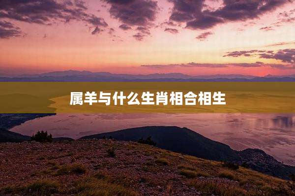 属羊与什么生肖相合相生