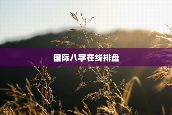 国际八字在线排盘