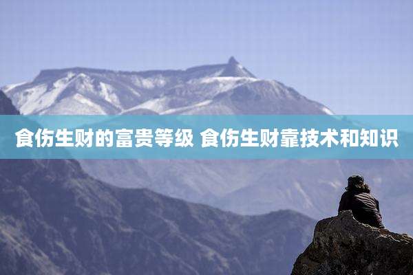 食伤生财的富贵等级 食伤生财靠技术和知识
