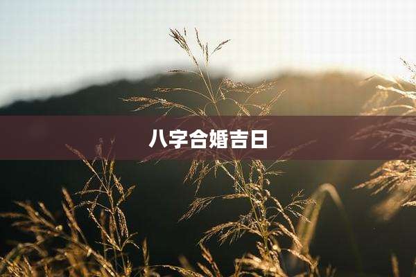 八字合婚吉日