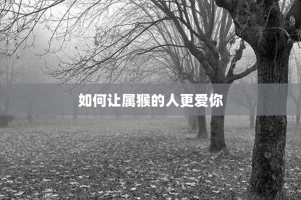 如何让属猴的人更爱你