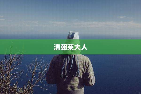 清朝荣大人