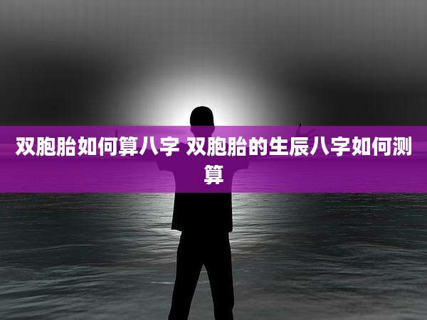 双胞胎如何算八字 双胞胎的生辰八字如何测算