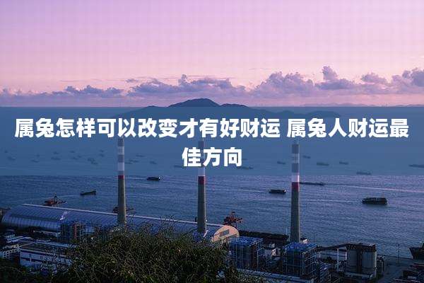 属兔怎样可以改变才有好财运 属兔人财运最佳方向