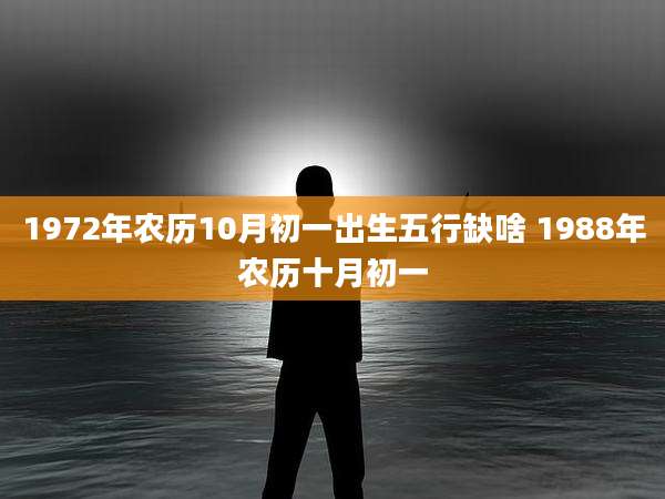 1972年农历10月初一出生五行缺啥 1988年农历十月初一