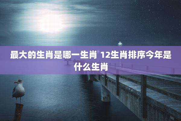 最大的生肖是哪一生肖 12生肖排序今年是什么生肖