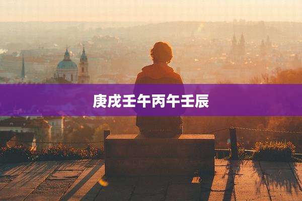 庚戌壬午丙午壬辰
