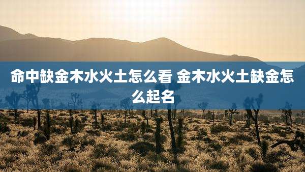 命中缺金木水火土怎么看 金木水火土缺金怎么起名