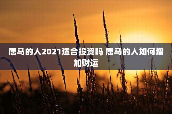 属马的人2021适合投资吗 属马的人如何增加财运