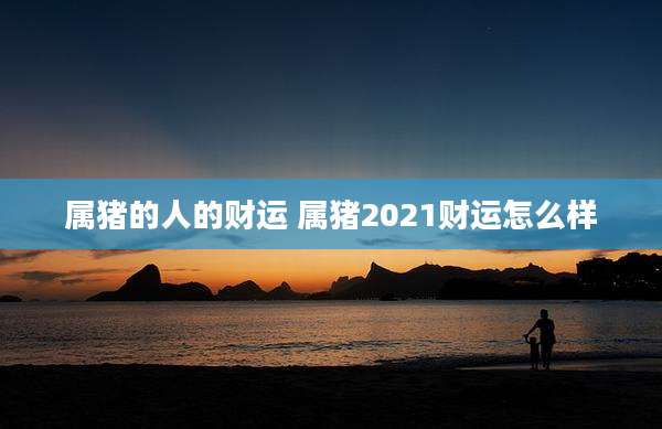 属猪的人的财运 属猪2021财运怎么样