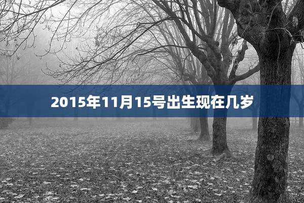 2015年11月15号出生现在几岁