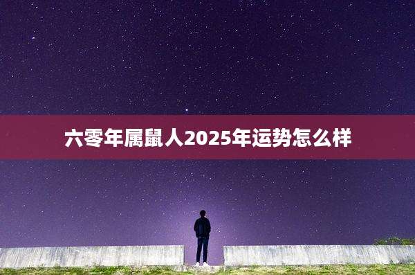 六零年属鼠人2025年运势怎么样
