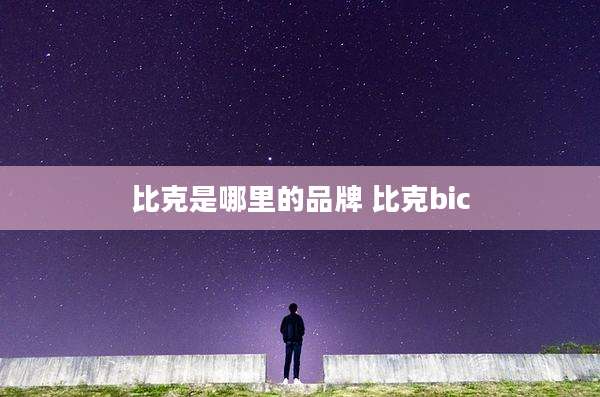 比克是哪里的品牌 比克bic
