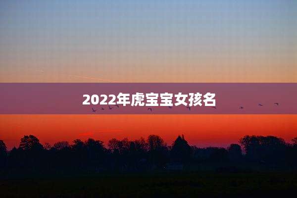 2022年虎宝宝女孩名