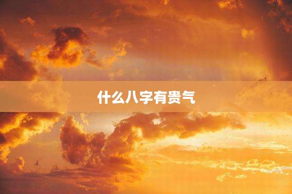 什么八字有贵气
