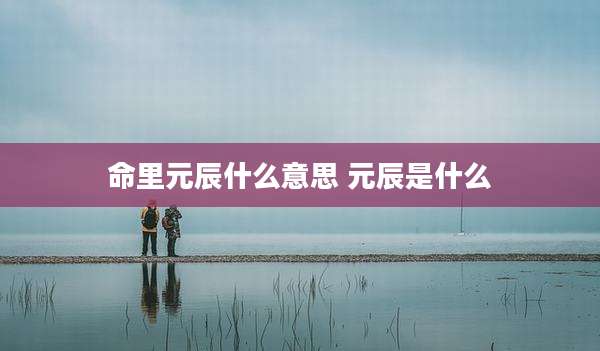 命里元辰什么意思 元辰是什么