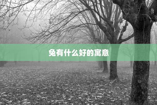 兔有什么好的寓意