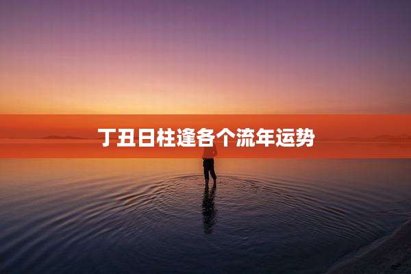丁丑日柱逢各个流年运势