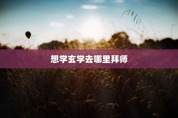 想学玄学去哪里拜师