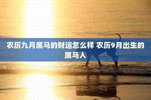 农历九月属马的财运怎么样 农历9月出生的属马人