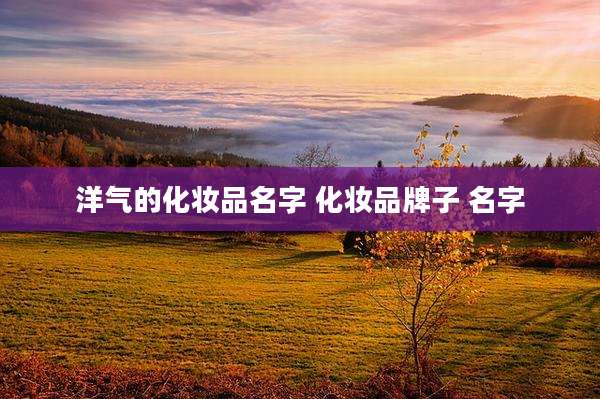 洋气的化妆品名字 化妆品牌子 名字