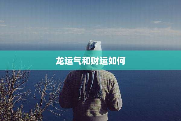 龙运气和财运如何