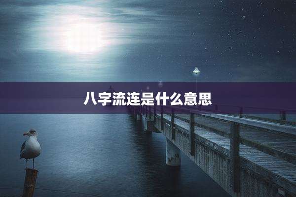八字流连是什么意思