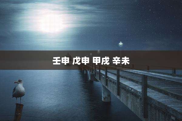壬申 戊申 甲戌 辛未
