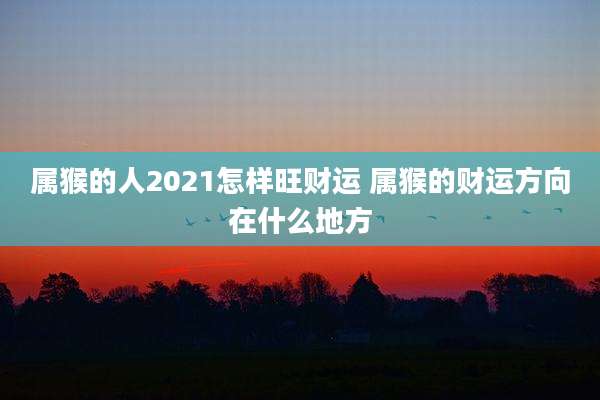属猴的人2021怎样旺财运 属猴的财运方向在什么地方