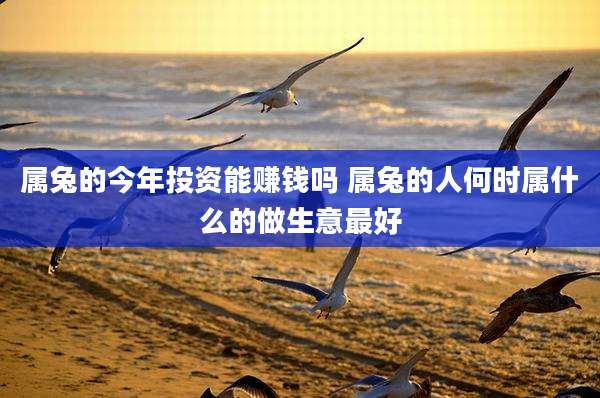 属兔的今年投资能赚钱吗 属兔的人何时属什么的做生意最好