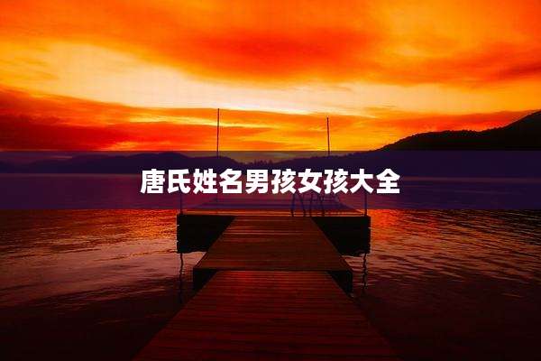 唐氏姓名男孩女孩大全