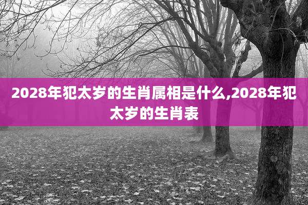 2028年犯太岁的生肖属相是什么,2028年犯太岁的生肖表