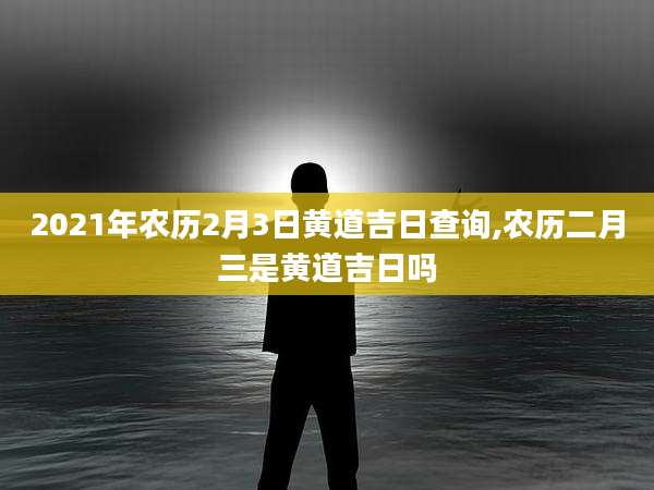 2021年农历2月3日黄道吉日查询,农历二月三是黄道吉日吗