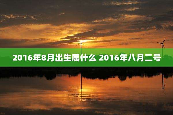 2016年8月出生属什么 2016年八月二号